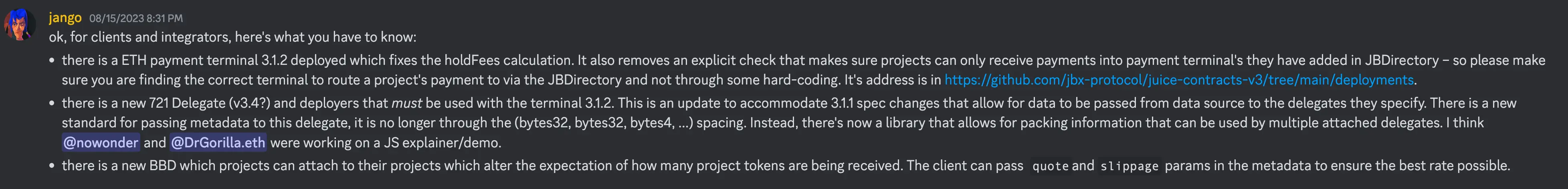 payment terminal 3.1.2 and 721 delegate that supports multiple attchment