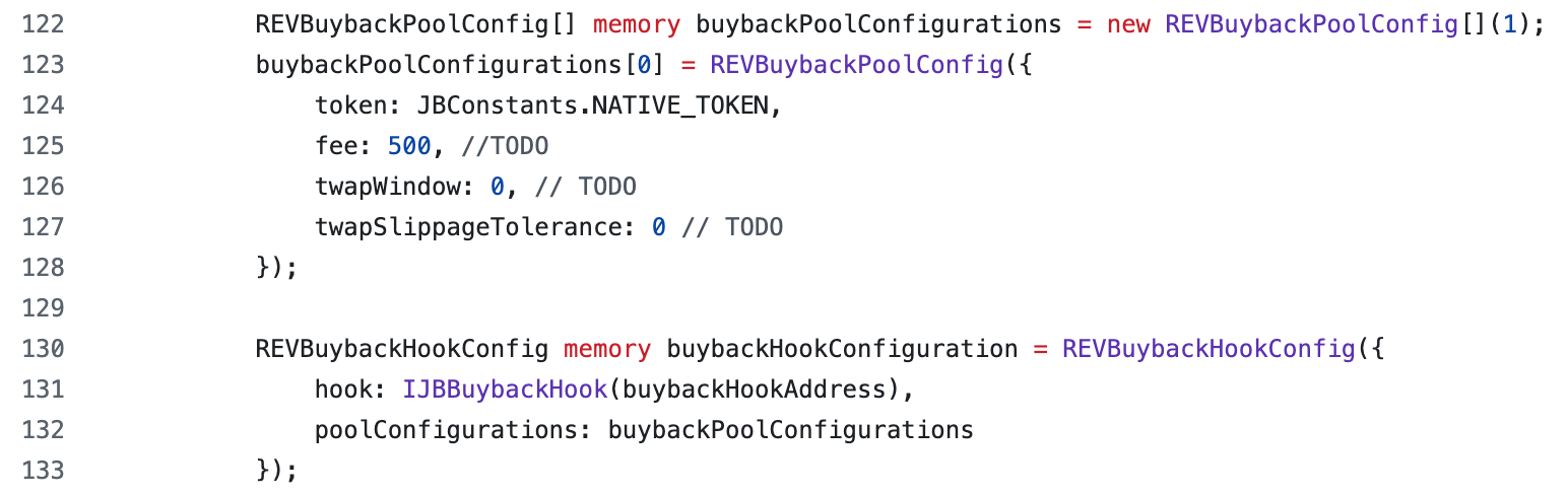 configuration of buyback hook