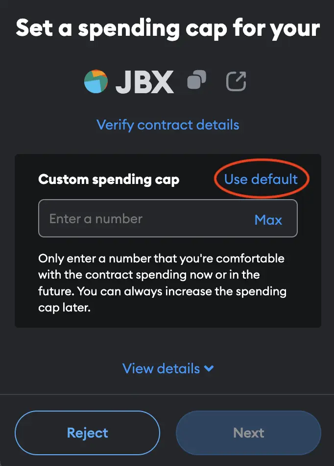 Metamask set spending cap part 1