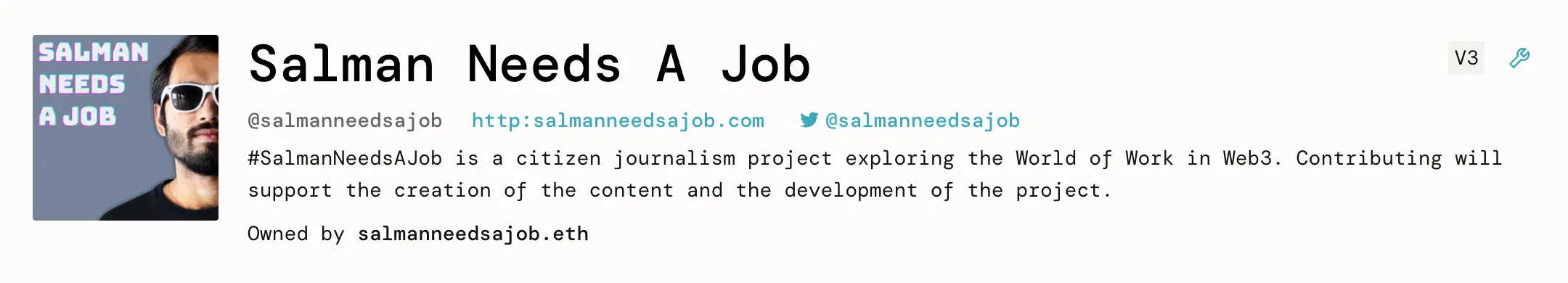 project salman needs a job