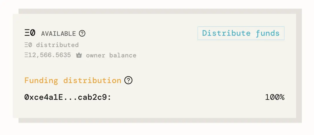 Funding distribution for MoonDAO on Juicebox