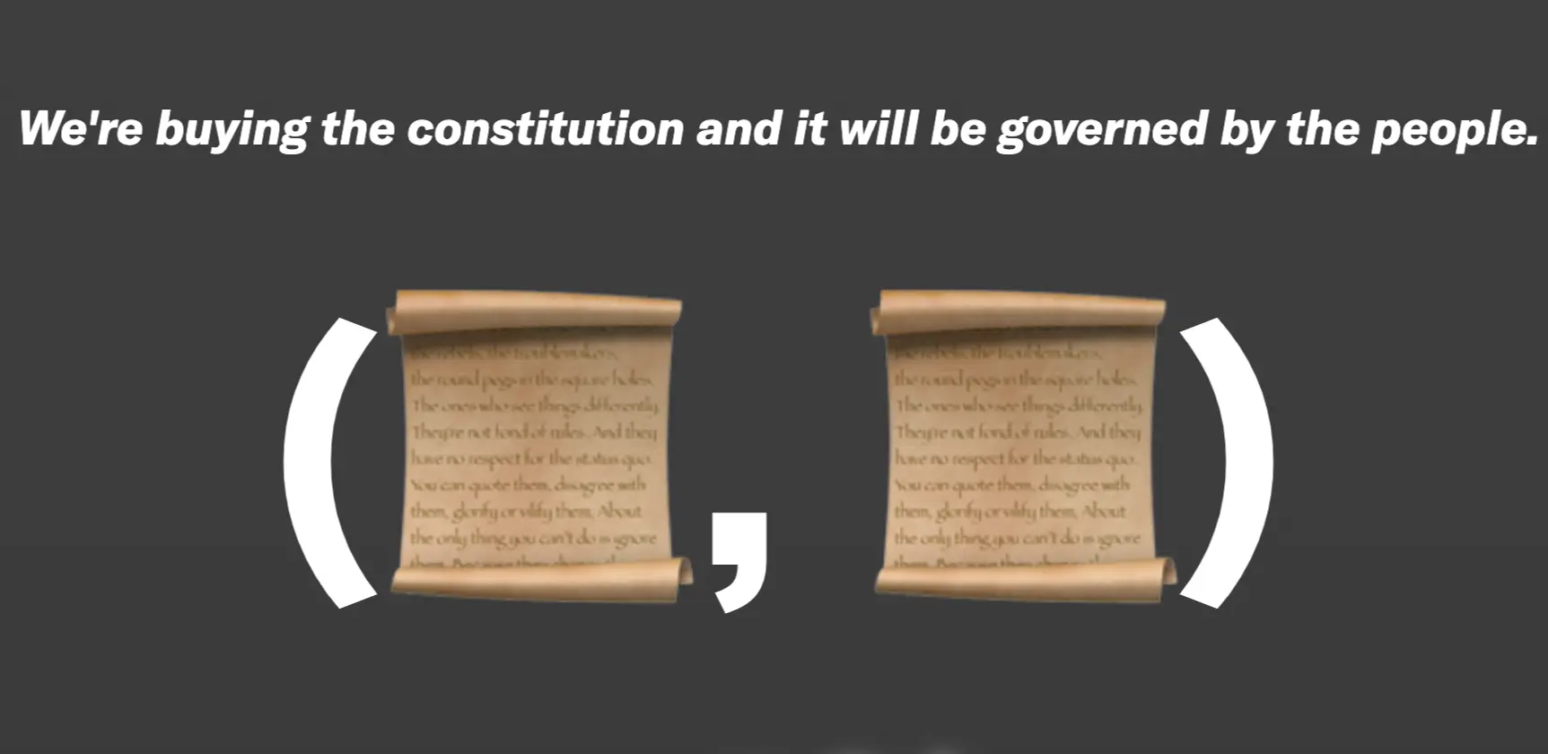 ConstitutionDAO banner