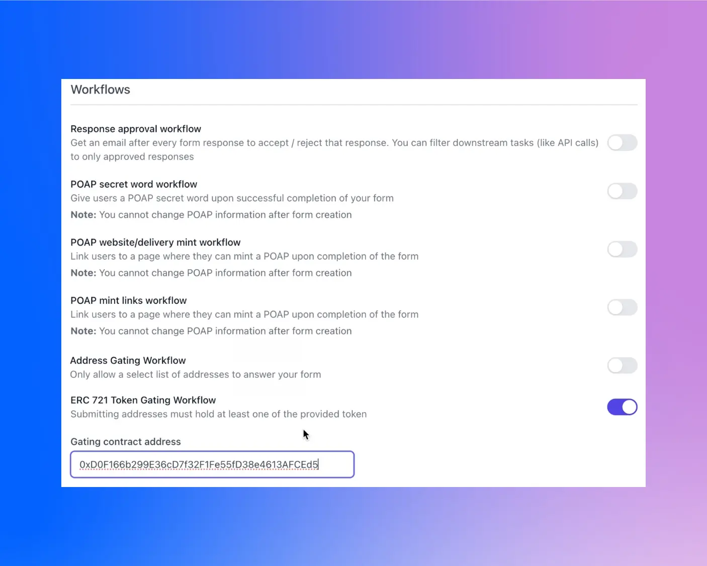 Token Gating on AddressForm