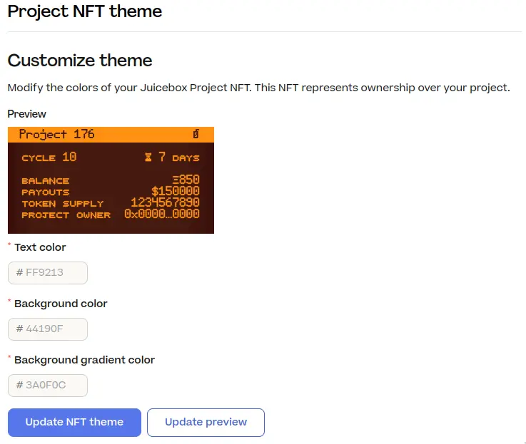 tokenUriResolver in project setting